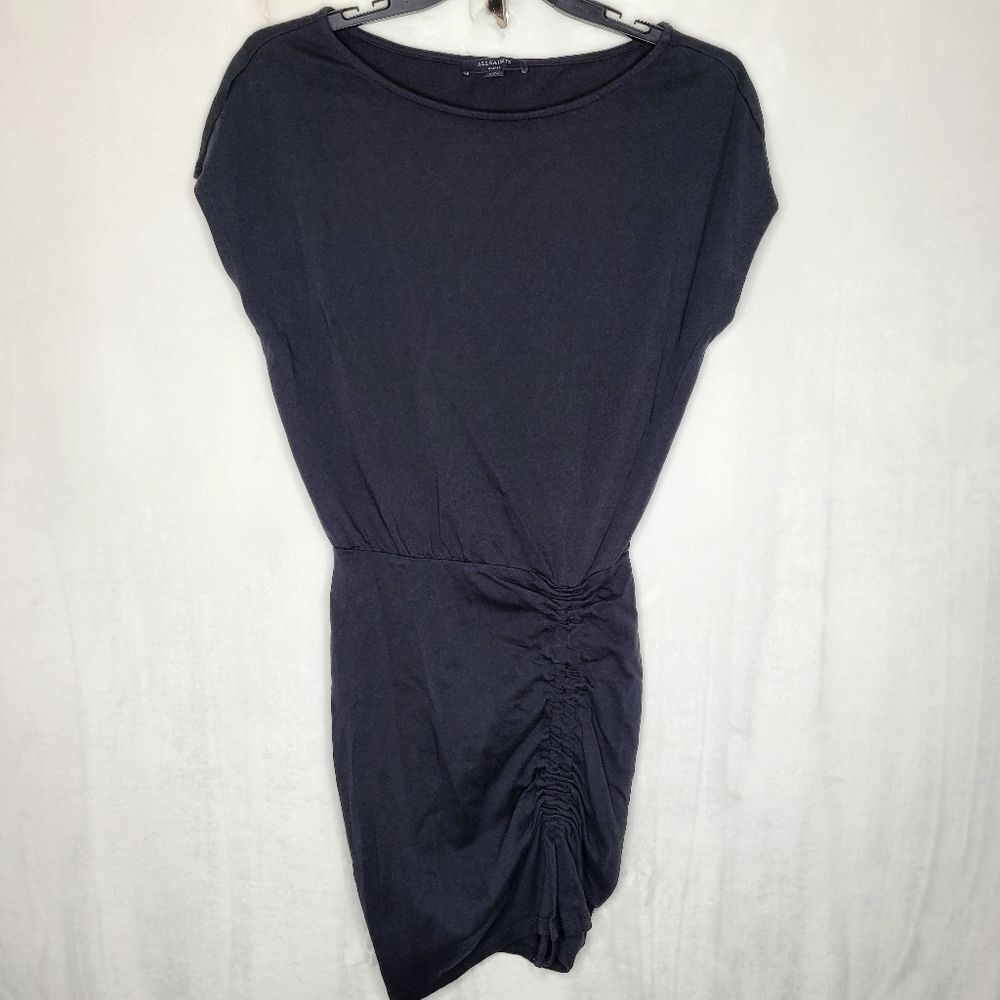All Saints Ruche Sheath Dress Size Small - Picture 1 of 5